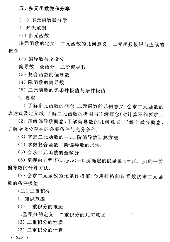 2018年成考專升本高等數(shù)學(xué)(一)考試大綱